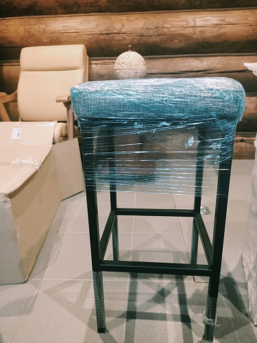 Барный стул Лофт микровелюр катания блэк / черный матовый фото покупателя 257