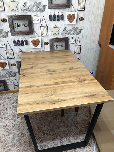 Стол раскладной Лота Лофт 120 25 мм юта / черный матовый фото покупателя 170