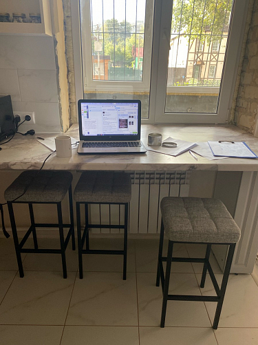 Барный стул Лофт катания минт / белый матовый фото покупателя 258