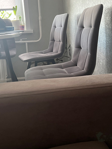 Стул на металлокаркасе Чилли К черный / зеленый фото покупателя 495