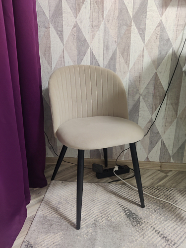 Стул на металлокаркасе Gabi 1 light purple / black фото покупателя 840