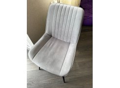 Стул на металлокаркасе Седа К крутящийся светло-серый  / белый фото покупателя 143