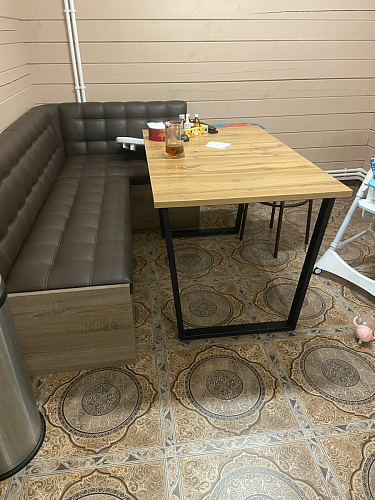 Стол раскладной Лота Лофт 120 25 мм юта / черный матовый фото покупателя 90