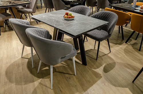 Стол DikLine SKL140 белый мрамор / черный из шоурума 1