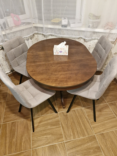 Стул на металлокаркасе Чилли синяя ткань / белый фото покупателя 535