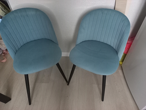 Стул на металлокаркасе Gabi dark beige / black / silver фото покупателя 400