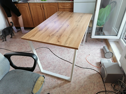 Деревянный стол Лота Лофт 120x75 дуб крафт табачный / черный матовый фото покупателя 51