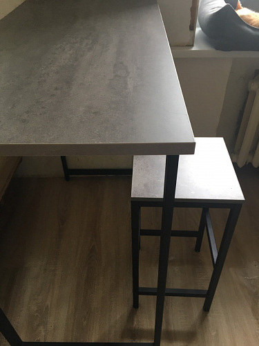 Барная стойка Дилан Лофт 120х40х90 бетон светлый фото покупателя 199