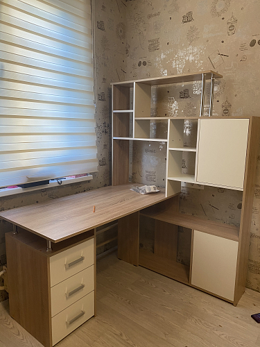 Компьютерный стол КС15 венге / дуб молочный левый фото покупателя 32