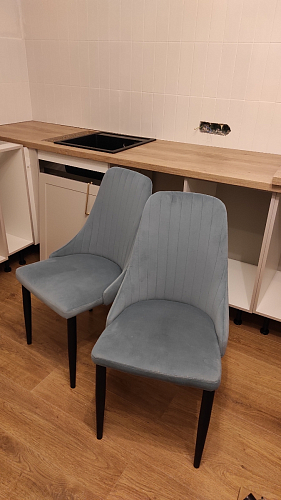 Стул на металлокаркасе Kora gray / black фото покупателя 422