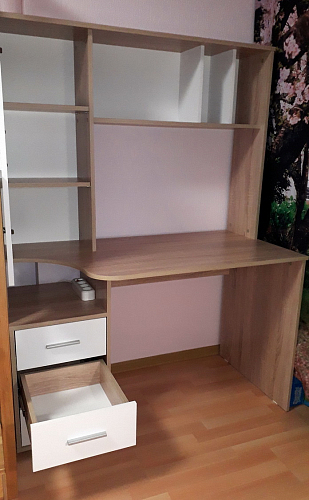 Стол компьютерный КСТ-16 бетон / белый фото покупателя 32