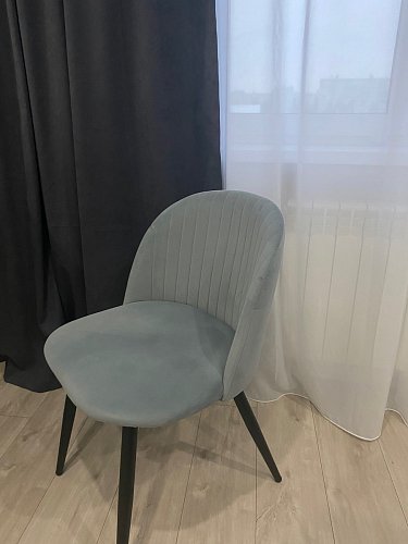 Стул на металлокаркасе Gabi dark beige / black / silver фото покупателя 391