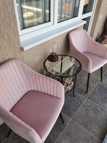 Стул на металлокаркасе Slam dark beige фото покупателя 14