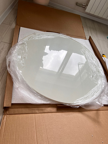 Стеклянный стол Tulip 90 white фото покупателя 18