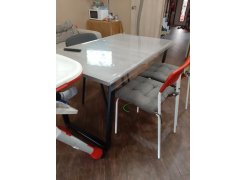 Деревянный стол Лота Лофт 120(160)х75 черный матовый / бетон светлый фото покупателя 557