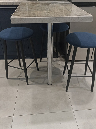 Полубарный стул Гангток крутящийся катания блэк / черный матовый фото покупателя 6