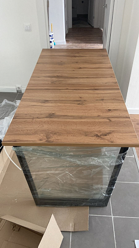 Деревянный стол Лота Лофт 140х80 черный матовый / бетон светлый фото покупателя 876