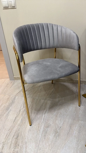 Стул на металлокаркасе Kamelia gold / gray фото покупателя 3