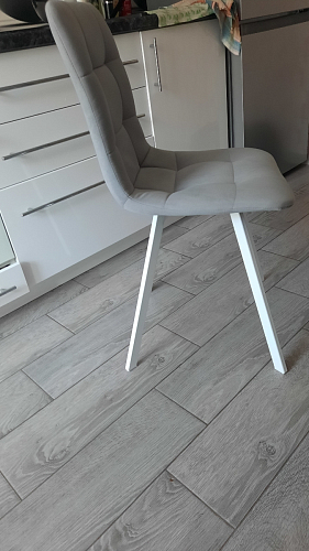 Стул на металлокаркасе Чилли синяя ткань / белый фото покупателя 814