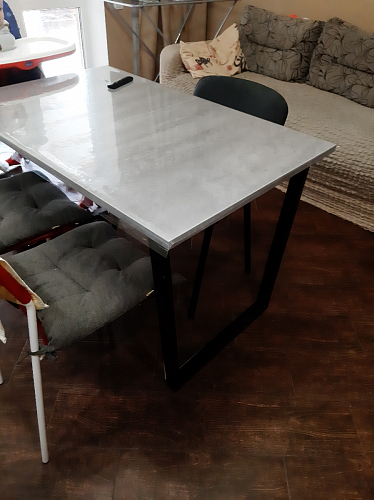 Деревянный стол Лота Лофт 120x75 дуб крафт табачный / черный матовый фото покупателя 555