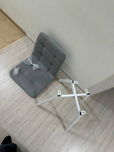 Стул на металлокаркасе Чилли К темно-серый (velutto 32) / черный фото покупателя 501