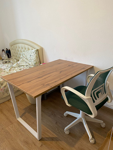 Деревянный стол Лота Лофт 140х80 белый матовый / бетон светлый фото покупателя 438