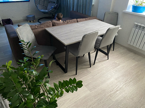 Деревянный стол Лота Лофт 120x75 дуб крафт табачный / черный матовый фото покупателя 60