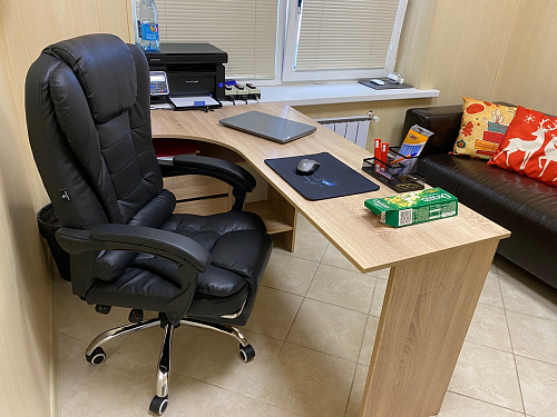 Письменный стол СПм-25 левый дуб сонома фото покупателя 74