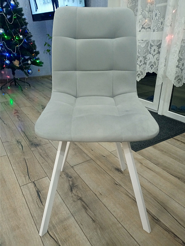 Стул на металлокаркасе Чилли бежевый / белый каркас фото покупателя 1127