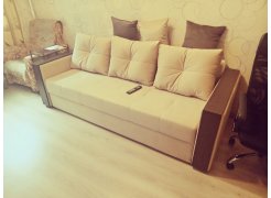 Диван Валенсия белая / черная экокожа фото покупателя 2