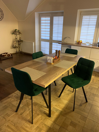 Стул на металлокаркасе Чилли К светло-серый велюр / черный каркас фото покупателя 1167