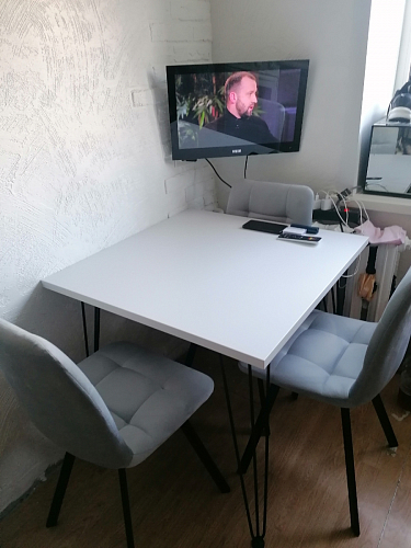 Стул на металлокаркасе Чилли бирюзовый / черный фото покупателя 791