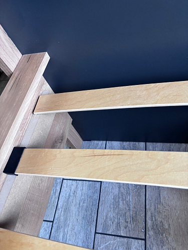 Двуспальная кровать Клауд 160х200 парящая дуб крафт золотой / антрацит фото покупателя 393