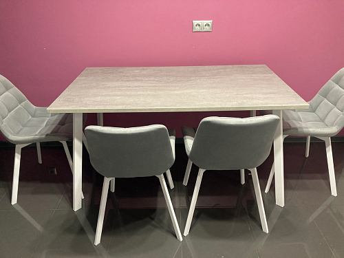 Стол Тринити Лофт 120 32 мм дуб галифакс табако / черный матовый фото покупателя 234