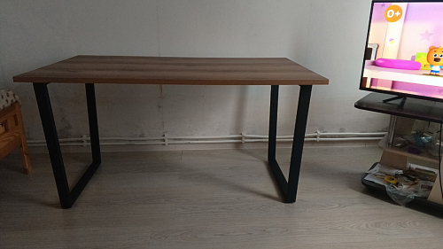 Деревянный стол Лота Лофт 140х80 черный матовый / бетон светлый фото покупателя 993