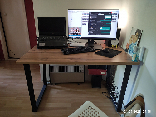 Деревянный стол Лота Лофт 120x75 дуб крафт табачный / черный матовый фото покупателя 816