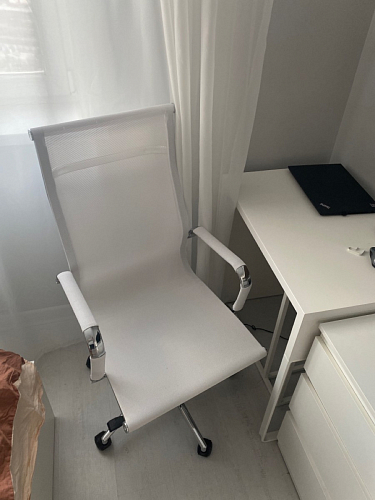 Компьютерное кресло Reus черная сетка / хром фото покупателя 3