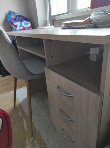 Стол письменный Бриз МДФ волна лайм / ясень светлый фото покупателя 155