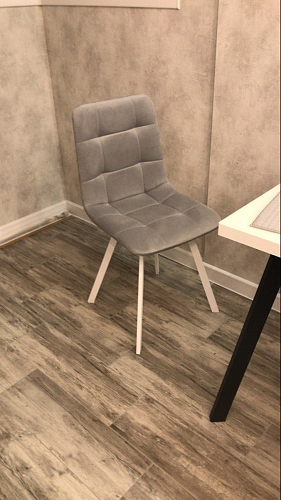 Стул на металлокаркасе Чилли К темно-серый (velutto 32) / черный фото покупателя 645