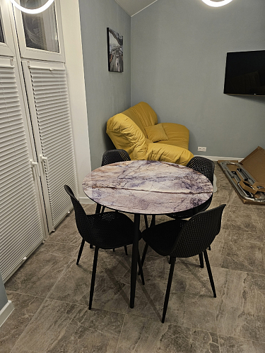 Стеклянный стол Анселм белый фото покупателя 6