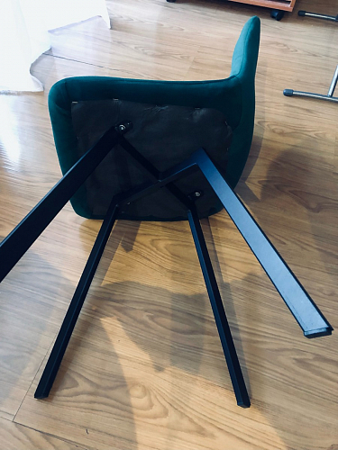 Стул на металлокаркасе Чилли К светло-серый велюр / черный каркас фото покупателя 753