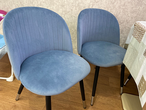 Стул на металлокаркасе Gabi dark beige / black / silver фото покупателя 157