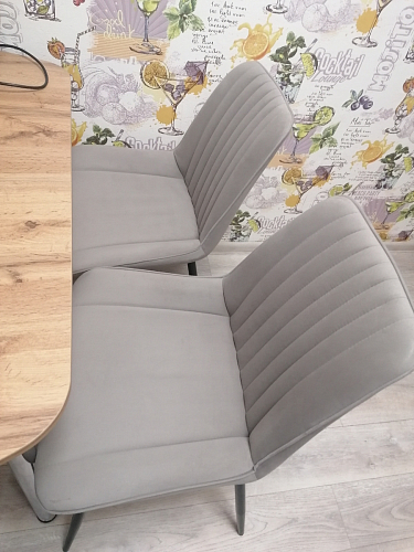 Стул на металлокаркасе Седа 360 К латте (velutto 08) / белый фото покупателя 52