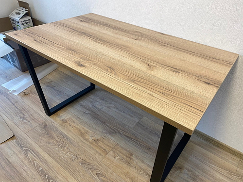 Стеклянный стол Фостер 120(160)х120х76 серый мрамор / черный фото покупателя 45