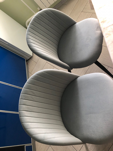 Стул на металлокаркасе Gabi 1 light blue / black / gold фото покупателя 241