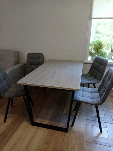 Деревянный стол Лота Лофт 120х75 белый матовый / дуб крафт золотой фото покупателя 910