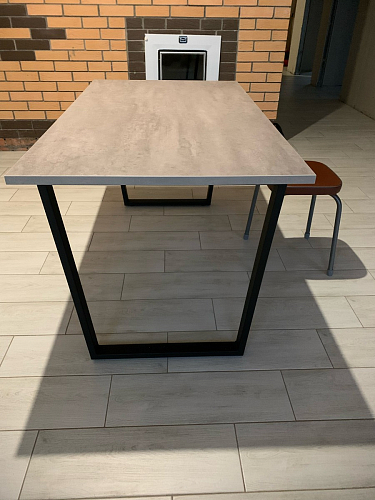 Деревянный стол Лота Лофт 140х80 дуб крафт табачный / черный матовый фото покупателя 421