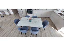 Стул на металлокаркасе Gabi 1 бежевый / черный с серебряными наконечниками фото покупателя 135