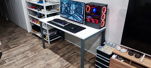 Компьютерный стол SG.201 дуб светлый / белый фото покупателя 5