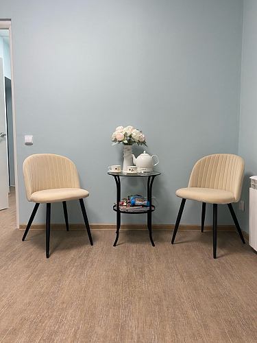 Стул на металлокаркасе Gabi 1 line light blue / black фото покупателя 182